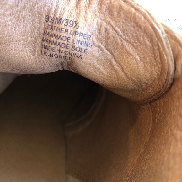 Lucky Brand Norice cognac Leather Wedge Ankle Boot - Picture 5 of 9